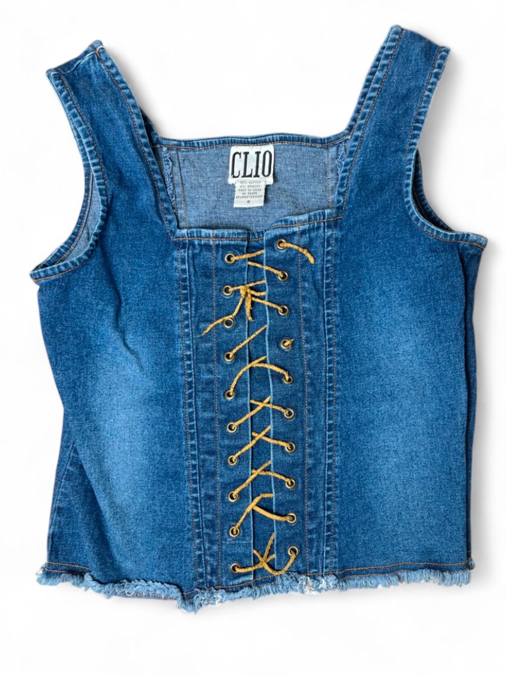 VTG Clio Denim Top Corset style size 6